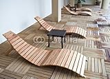 IMAGE OF Wallmonkeys Peel and Stick Wall Decals - Wooden Sunbeds in Relax Zone - 18