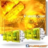 2 AMBER SUPER REFRACTOR 24 LED TURN SIGNAL/PARKING LIGHT BULBS 3157 3156