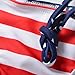 Loel® Sexy Lady Padded Athletic USA American Flag Fringe Tassel Swimsuits