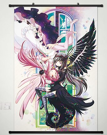 Home Decor Anime Puella Magi Madoka Magica Cosplay Wall Scroll Poster Fabric Painting Kaname Madoka 23.6 X 35.4 Inches-C068