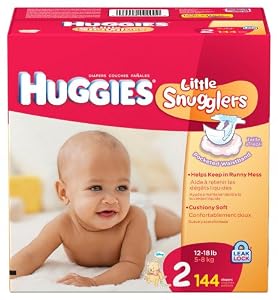 Huggies Little Snugglers Diapers, Size 2, 144 Count