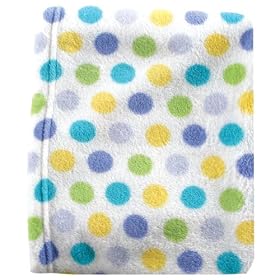 Luvable Friends Dot Print Coral Fleece Blanket, BlueLuvable Friends Dot Print Coral Fleece Blanket
