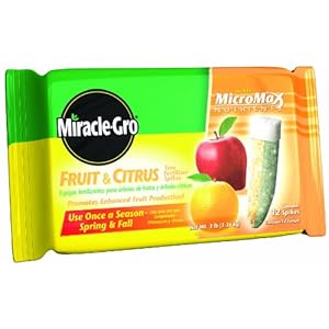 Miracle-Gro 1002851 Fruit and Citrus Tree Fertilizer Spikes 12-Pack