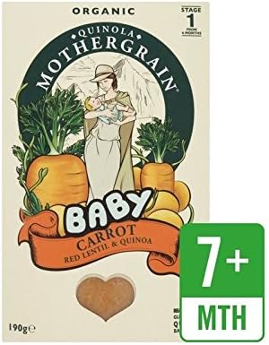 Quinola Mothergrain Organic Quinoa, Carrot &amp; Red Lentil 190g - Pack of 4
