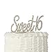 Ella Celebration Sweet 16 Cake Topper Crystal Rhinestone 16th Birthday Party Gold Decoration (Sweet 16 Gold)
