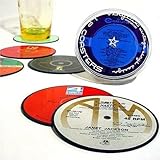 Vintage Record Coasters - Upcycled Vintage Vinyl LP Records - Set of 6 Coasters By Vinylux