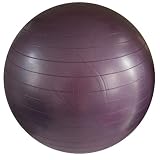 Fitness Ball: Purple, 30in/75cm Diameter, Includes 1 Ball +1 Pump + 1 Page Instruction Chart. No instructional DVD. (Exercise Gym Swiss Stability Ball)