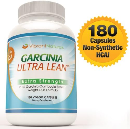 Pure Garcinia Cambogia Extract, 65% HCA, 3000 mg per day, 180 Capsules, Premium Appetite Suppressant & Ultra Lean Weight Loss Formula with Potassium, Chromium and Calcium, Made in USA
