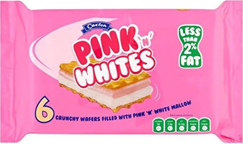 Caxton Pink 'N' Whites Wafers (6 per pack - 85g)