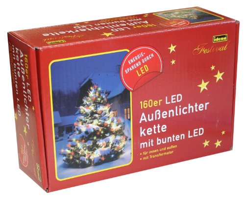 Idena 8325064 Guirlande lumineuse 160 LED Extérieur Multicolore (Import Allemagne)