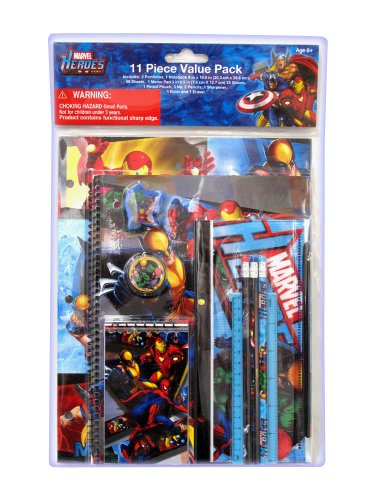  Fab Starpoint Marvel Heroes 11-Piece School Supply Set, Assorted (SD2247668)