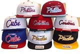 Chicago Cubs Retro Script 2 Tone Snapback Cap Hat White Blue