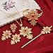 Newest Ethiopian Cross Necklace Pendant Bangle Earring Ring Hairpin Set 24k Gold Plated Habesha Jewelry Sets (Red)