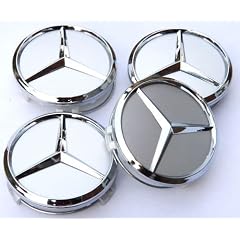 Mercedes Benz AMG style Alloy Wheel Centre Caps Hub Cover Badges Emblem / Nabendeckel Felgendeckel Nabenkappen Logo Silber Chrom A, B, C, E, S, M, ML, GL, R, SL, SLK, CL, CLK 'SATZ VON 4'