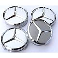 Mercedes Benz AMG style Alloy Wheel Centre Caps Hub Cover Badges Emblem / Nabendeckel Felgendeckel Nabenkappen Logo Silber Chrom A, B, C, E, S, M, ML, GL, R, SL, SLK, CL, CLK 'SATZ VON 4'