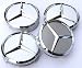 Produkt-Bild: Mercedes Benz AMG style Alloy Wheel Centre Caps Hub Cover Badges Emblem / Nabendeckel Felgendeckel Nabenkappen Logo Silber Chrom A, B, C, E, S, M, ML, GL, R, SL, SLK, CL, CLK 'SATZ VON 4'