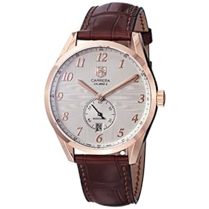 TAG Heuer Men's WAS2140.FC8176 Carrera Silver Dial Leather Strap Automatic Watch