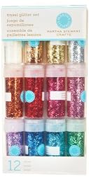 Martha Stewart Crafts Tinsel Glitter Set, 12-Pack