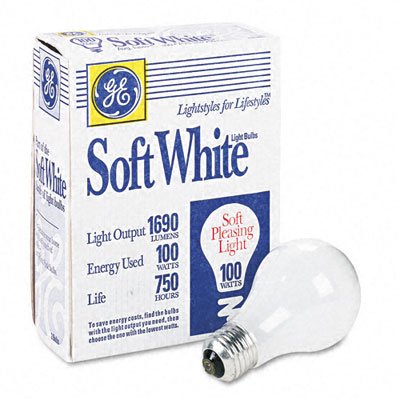 GE 41036 - 100A/W A19 Light Bulb (8 bulbs)