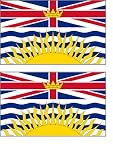 2 Canadian Province British Columbia Flag Stickers Decal Bumper Window Laptop Phone Auto Boat Wall
