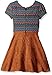 Amy Byer Girls' Big Multi Lace Dress with Knit Suede Skirt