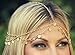 Suppion Fashion Chain Headband Head Shiny Piece Hair Band Tassels Gold