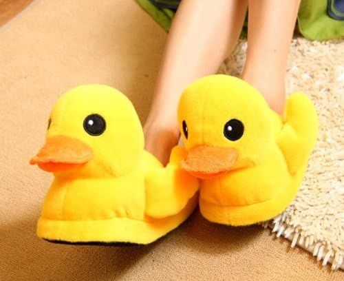 Womens Girls Mens Comfortable Cozy Duck House Shoes Microfiber Slippers (US7-9.5 (EUR40-43))