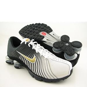 Nike Shox Experience+ White/Black Mens Running Shoes 318684-071