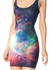 Tank Summer Polyester/Spandex Stretchy Floral Print Club Dress/Party Dress/Jumper 