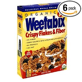 Weetabix Organic Crispy Flakes and Fiber, 12-Ounce Boxes (Pack of 6)