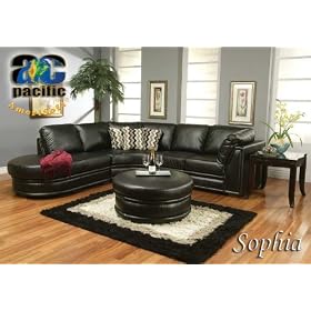 NEW 3PCS MODERN SECTIONAL LEATHER SOFA SET, #AC-SOPHIA