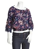 51kIgr2qv L. SL160  2b Printed Off Shoulder Bell Sleeve Top