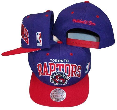 Toronto Raptors Purple/Red Two Tone Plastic Snapback Adjustable Plastic Snap Back Hat / Cap