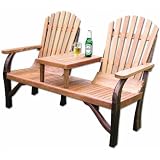 Outdoor Living : Adirondack Teak Wood Bench
