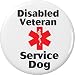 Disabled Veteran Service Dog Medical Alert 1.25â€ Button Pin Disability Assist