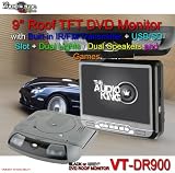 9 Inch Lcd Car Roof Flip Down Dvd Player In Grey