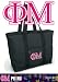 Phi Mu Tote Bag Black Deluxe Phi Mu Design - For Travel or Beach Best Unique Gift Ideas for Her, Women, or Ladies