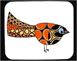 Decorated Mouse Pad with big, eyes, small, spotted, long, beak, bird, tail