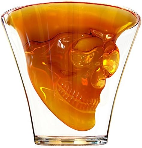 PHANTOM 8 Pack Shatterproof Heavy Duty Skull Shot Cups, 2 Oz. - Clear Heavy Plastic Disposable/Reusable