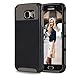Galaxy S6 Case,by Ailun,Soft TPU Bumper&Hard Shell Solid PC Back,Shock-Absorption&Anti-Scratch Hybrid Dual-Layer Slim Cover,Siania Retail Package[Black]