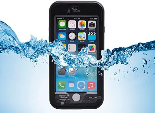 Engadget Zone ***January 5th Model UPDATE***Waterproof Shockproof Dirtproof Snowproof Triple Layer Kick-Stand Armor Case Cover For iPhone 6 4.7" (Black)