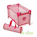 Lit parapluie pour poup�e - Beatriz : Fleurs rouges