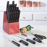 Maxam 25pc Cutlery Set in Wood Block