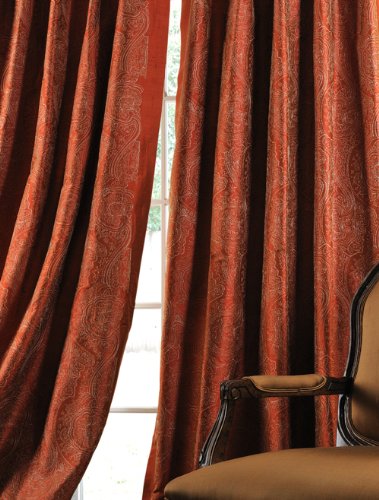 Cayenne Jamawar Embroidered Silk Curtains & Drapes
