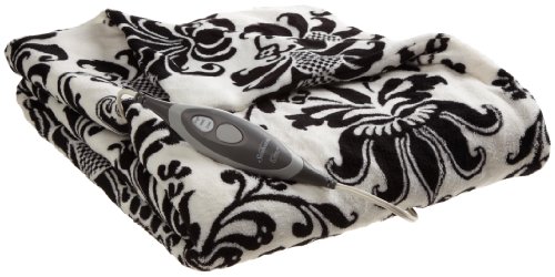 Sunbeam Camelot Cuddler Microplush Throw, Ivory Whisper