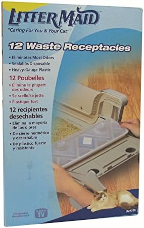 Waste Receptacles 12 Pack, Reusable Disposable Plastic Cat Waste