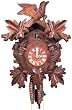 German Carved Chalet Clock Walnut Finish German Carved Chalet Clock Walnut Finish