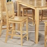 IMAGE OF Branson Counter Height Dining Chair in Natural Oak [Set of 2]