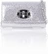 Contempo CNTMP, Damen Handtaschen Clutches Schultertaschen It-Bag City-Bag Metallic Design Silber 19x11x3cm (B x H x T)