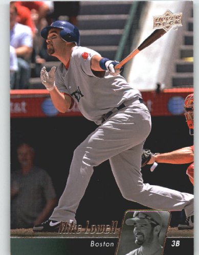 2010 Upper Deck Baseball Card # 98 Mike Lowell - Boston Red Sox - MLB Trading Card Shipped In Protective Screwdown Display Case!